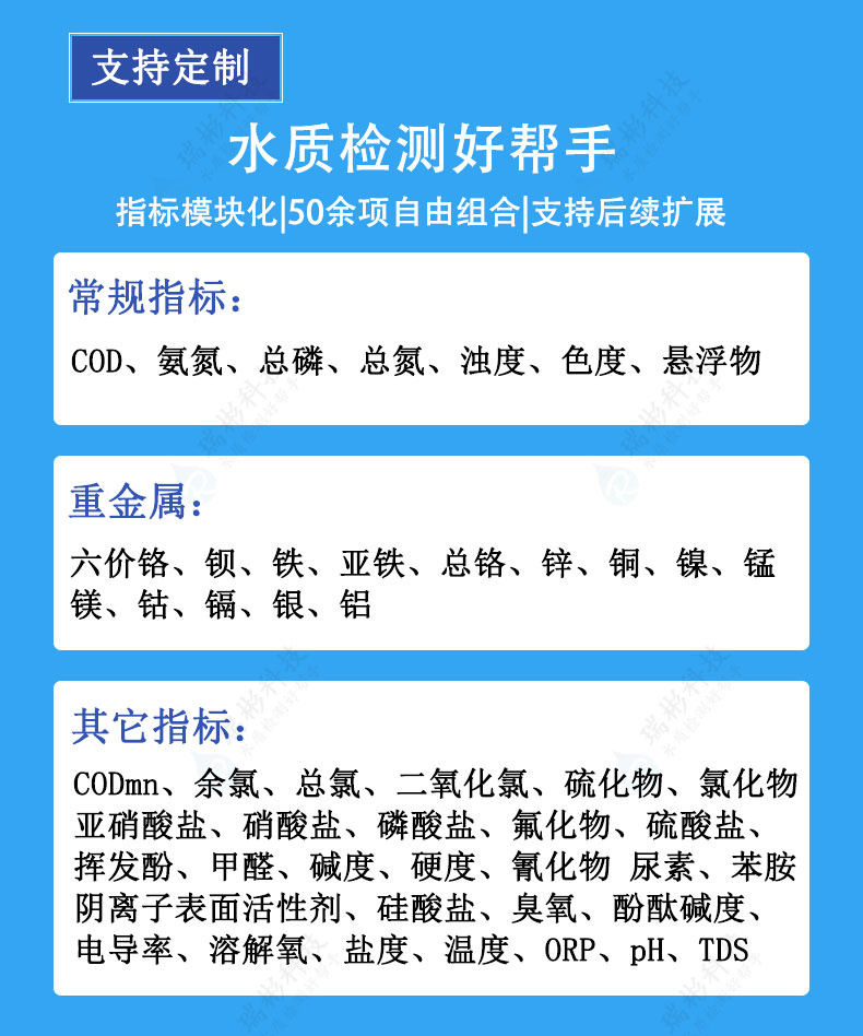 便携式多参数水质测定仪检测项目